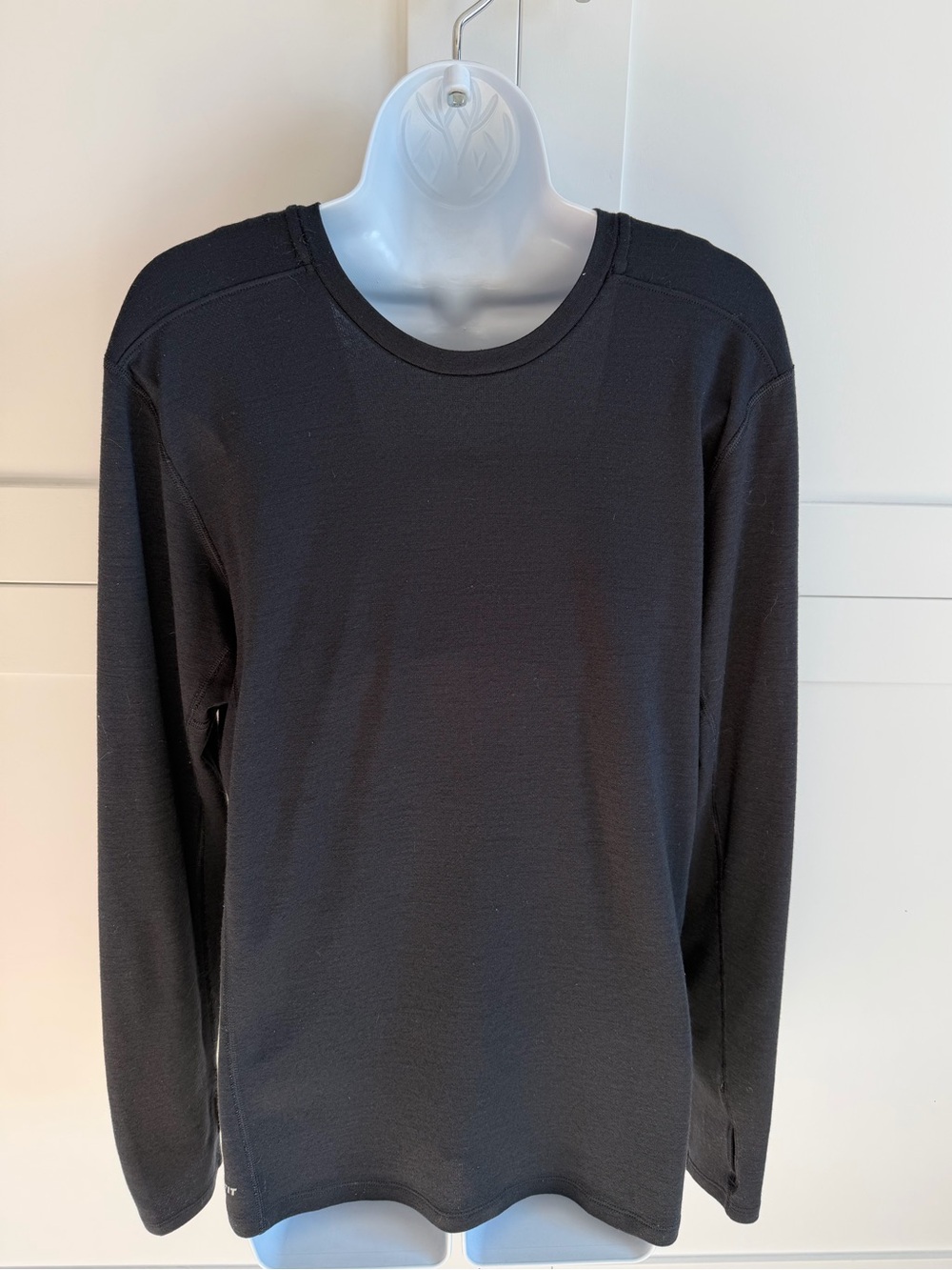 Nike Dri-FIT Men’s Black Long Sleeve Athletic Shirt Size M Training Gym - Picture 2 of 7